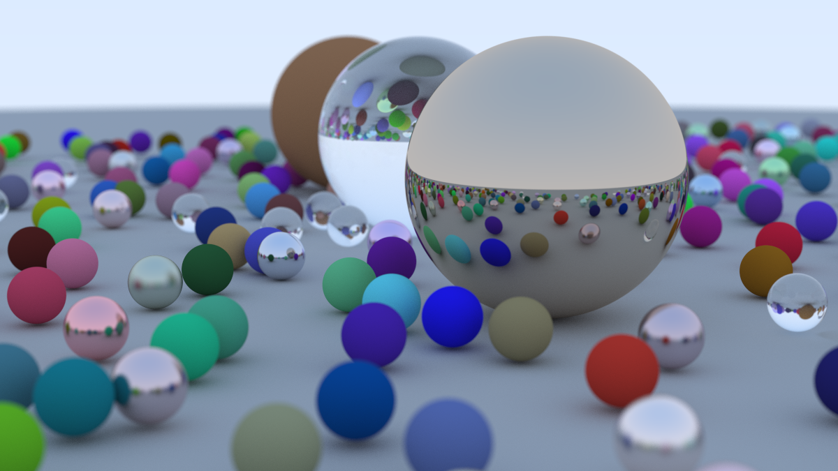 Random Scene Rendered with 1000 rays per pixel